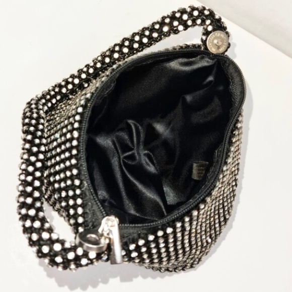 Ella & Elly Crystal Diamond Embellished Japanese Knot Evening Clutch Bag - Picture 7 of 8
